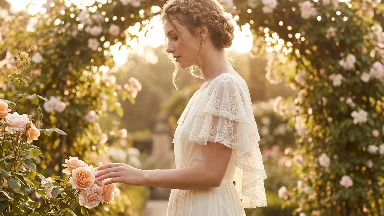 Flutter Sleeve Wedding Dresses - 1