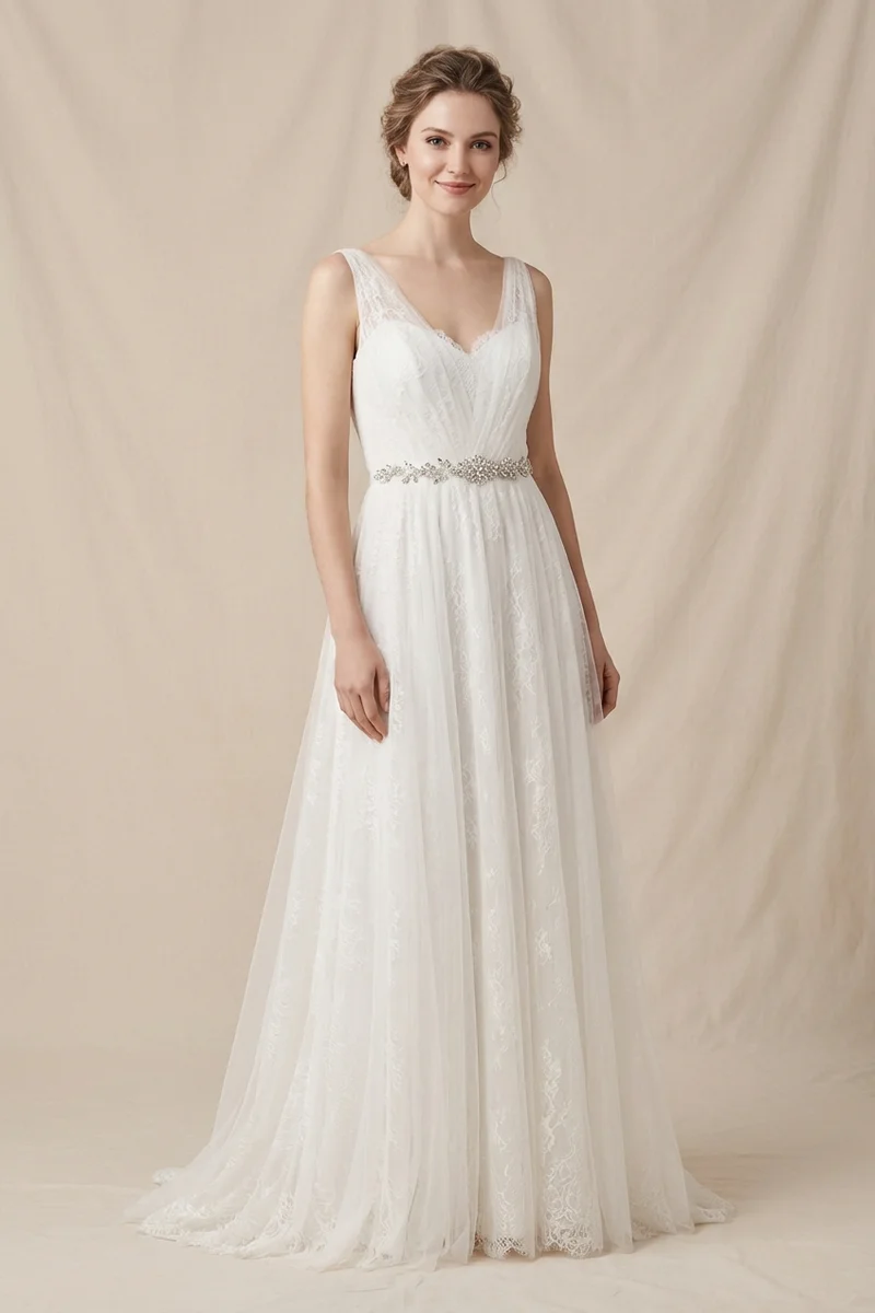 Ceinture de Mariée Motif Vigne en Cristal - 1