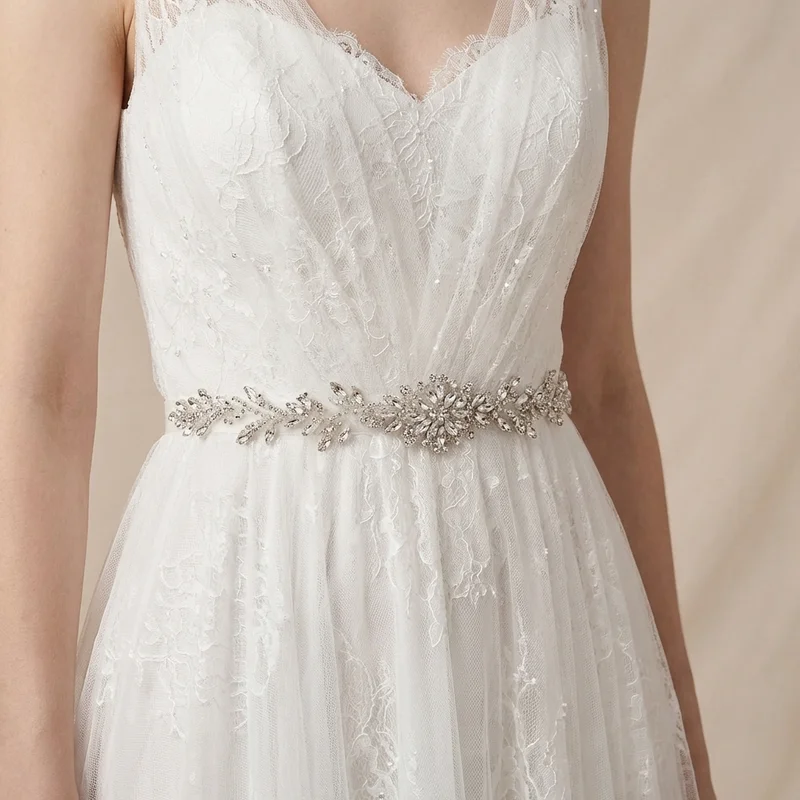 Ceinture de Mariée Motif Vigne en Cristal - 3