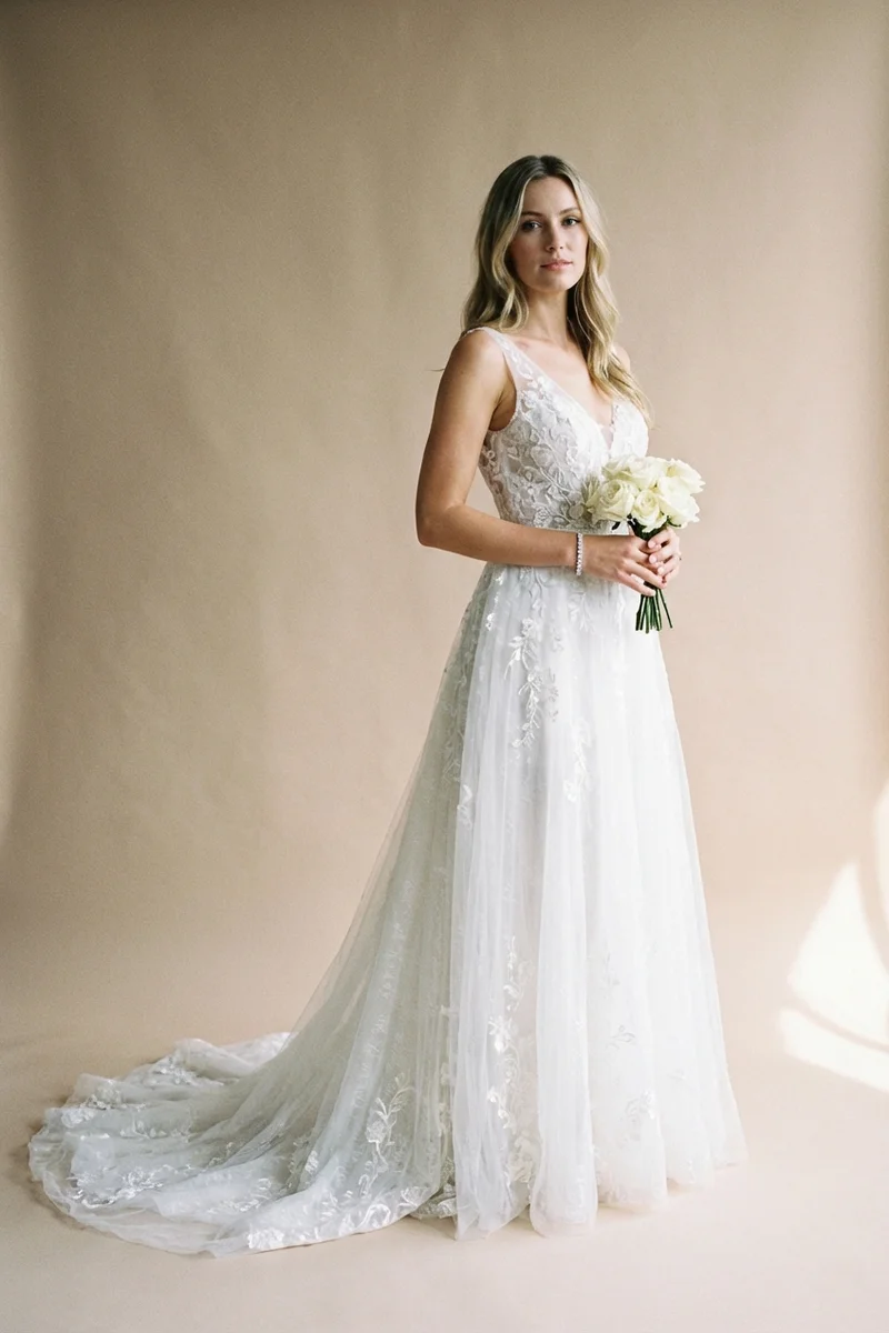 Isabella CZ Tennis-Armband für die Braut - 1