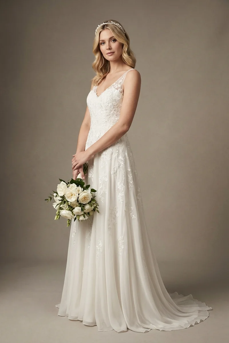 Celestine Perlenranken-Haarreif für die Braut - 1