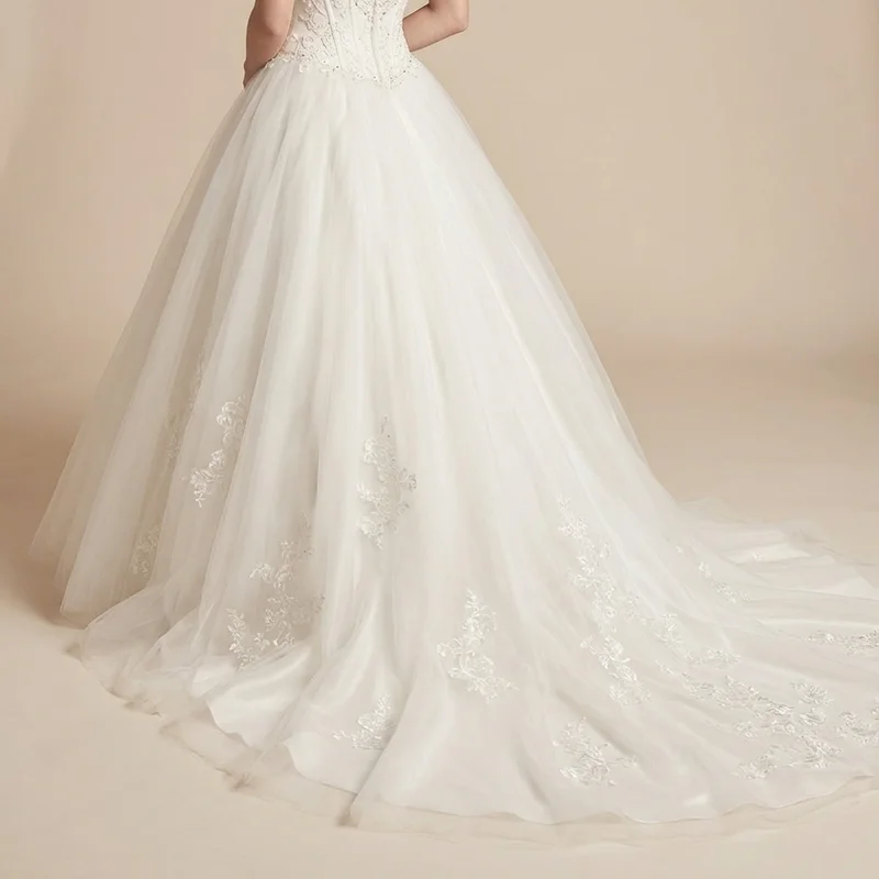 Ophelia Corset Tulle Strapless Wedding Dress - 4