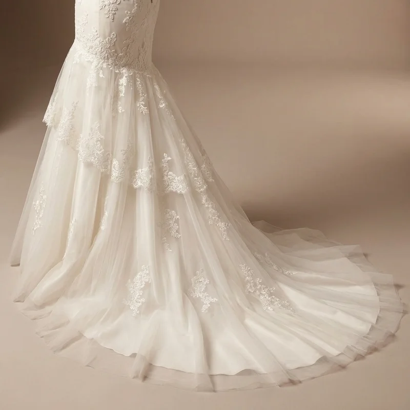 Valentina Korsett-Spitzen-Meerjungfrau-Brautkleid - 4