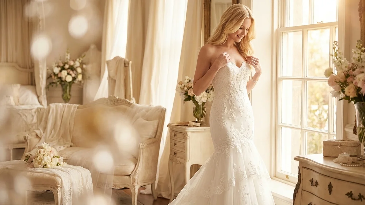 Valentina Korsett-Spitzen-Meerjungfrau-Brautkleid - 5