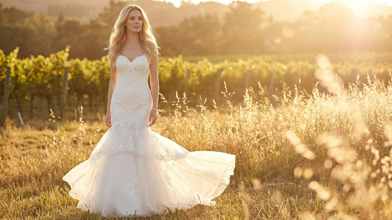 Valentina Korsett-Spitzen-Meerjungfrau-Brautkleid - 6