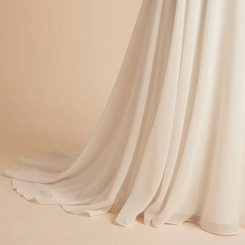 Harlow Chiffon Country Wedding Dress - 4