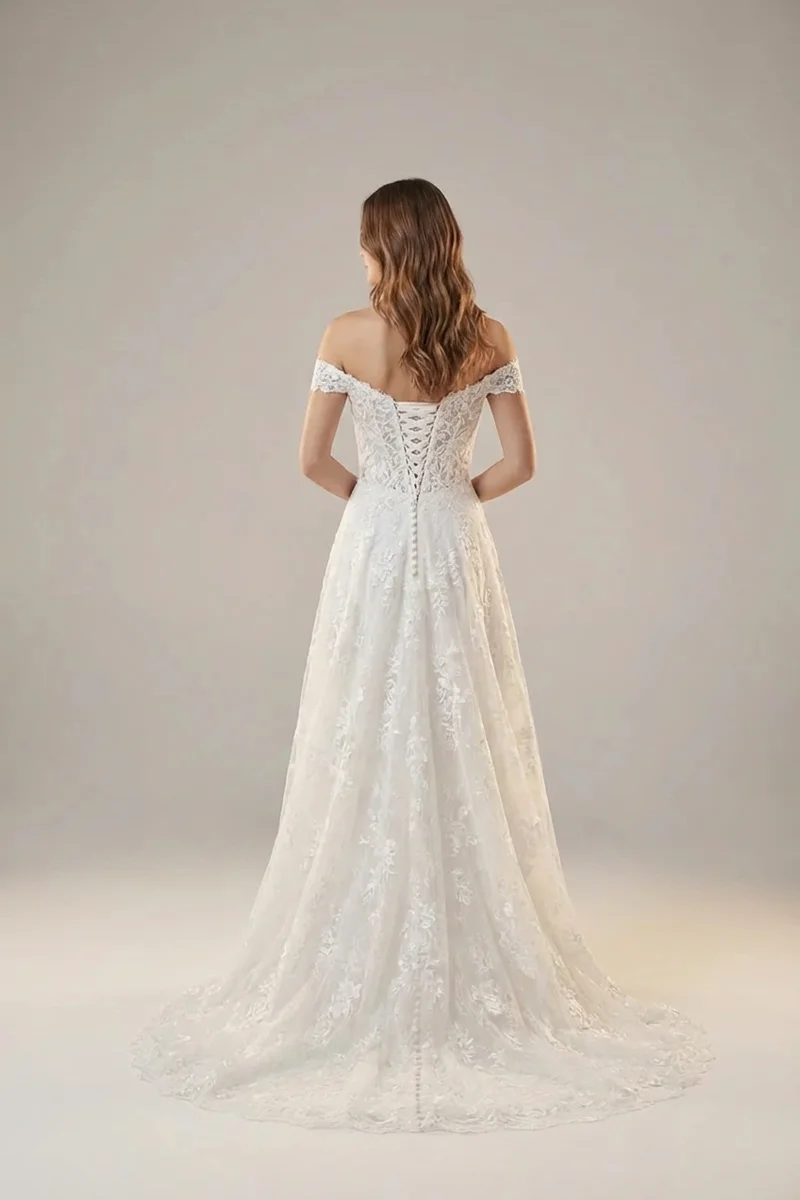 Magnolia Spitzen-Korsett Landhochzeitskleid - 2