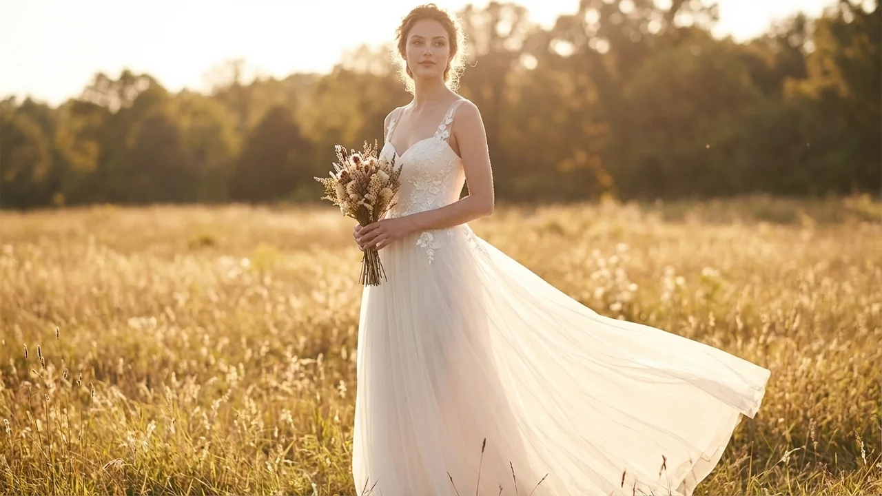 Clementine Rustic Tulle Country Dress - 6