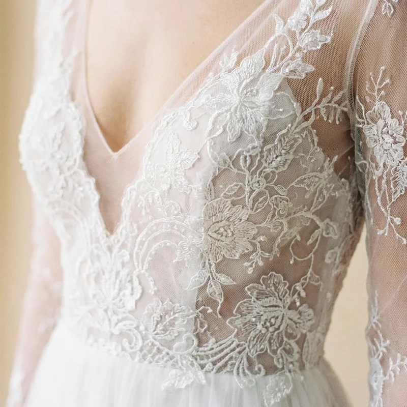 Seraphina Robe de Mariée Élégante en Dentelle Coupe A - 3