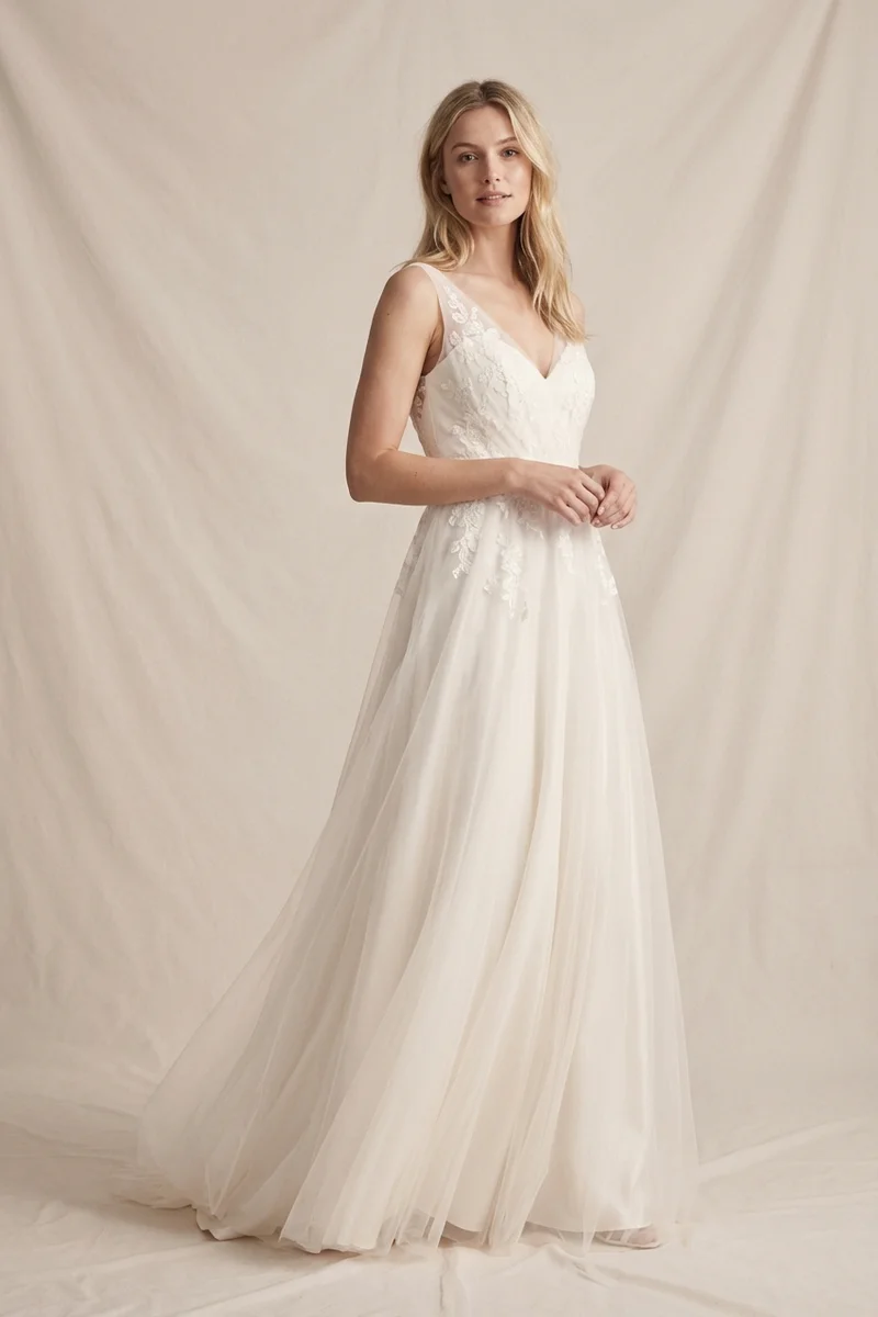 Anastasia Robe Trapèze Longue en Tulle - 1