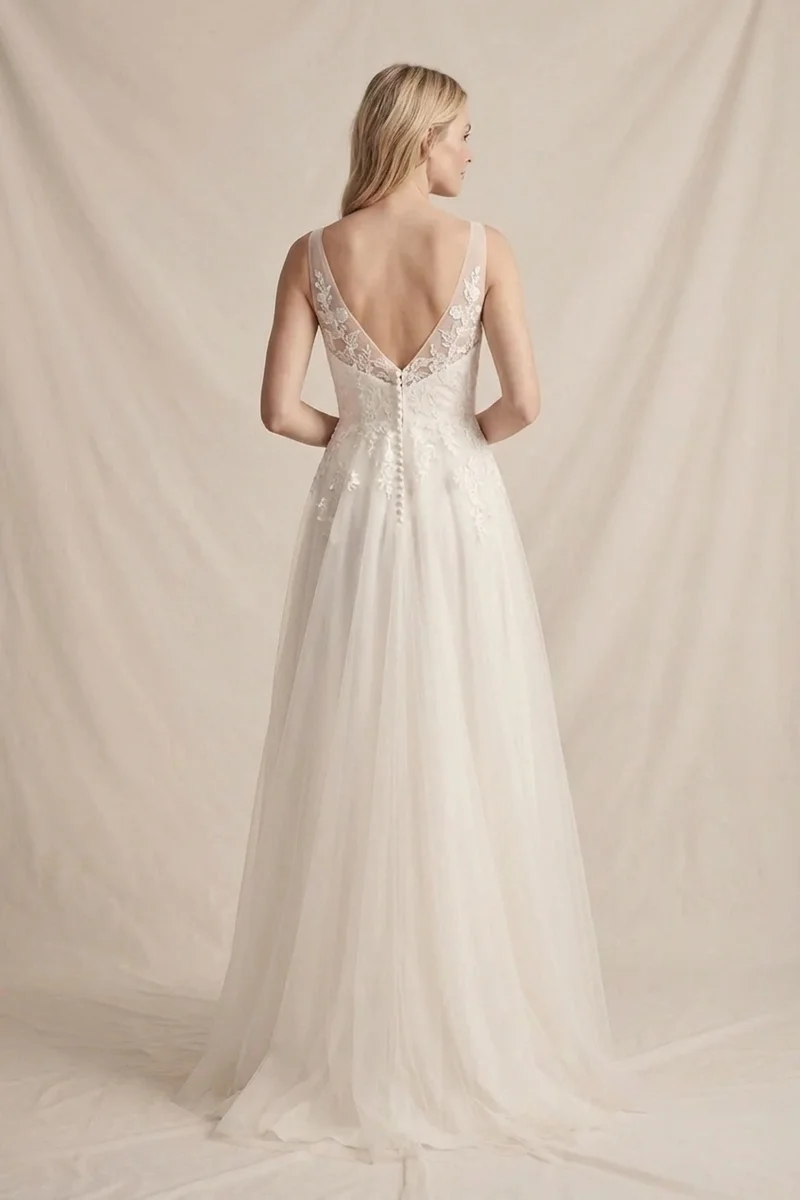 Anastasia Tulle Floor Length A-Line Gown - 2