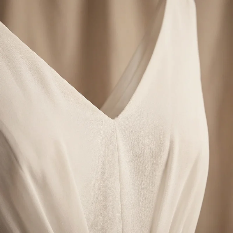 Flutter Sleeve Chiffon Wedding Dress - 3