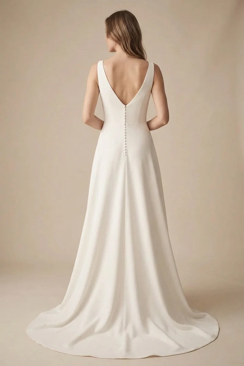Robe de Mariée Simple A-Line — Meilleure Offre - 2