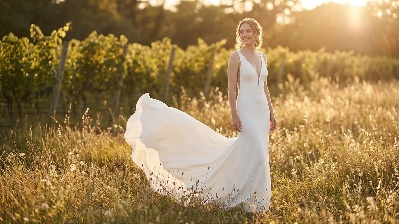 Daria Plunge-Illusion-Brautkleid - 6