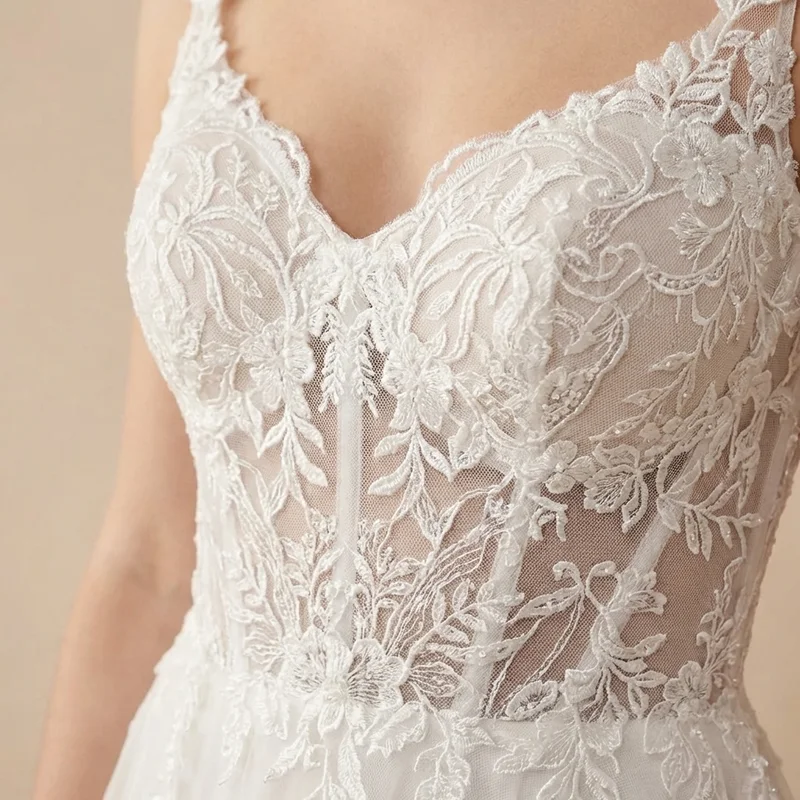 Robe de Mariée Liana Corset Transparent - 3