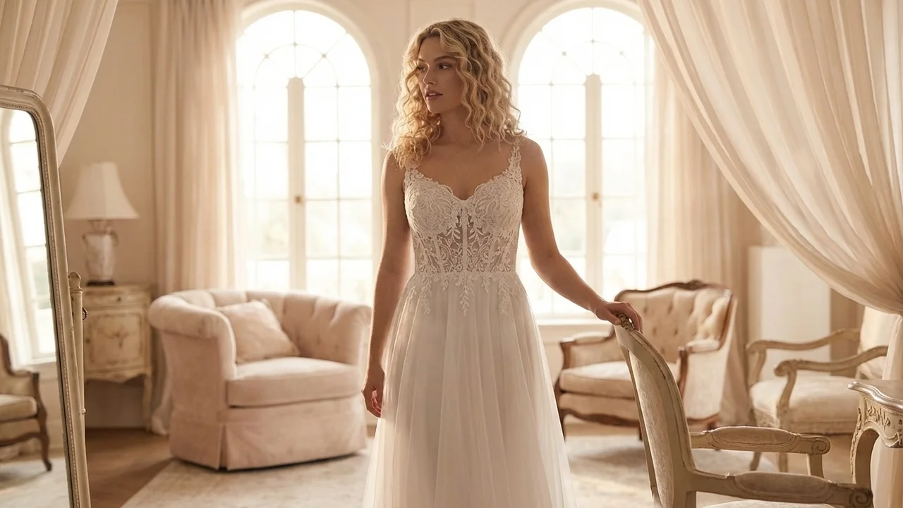 Robe de Mariée Liana Corset Transparent - 5