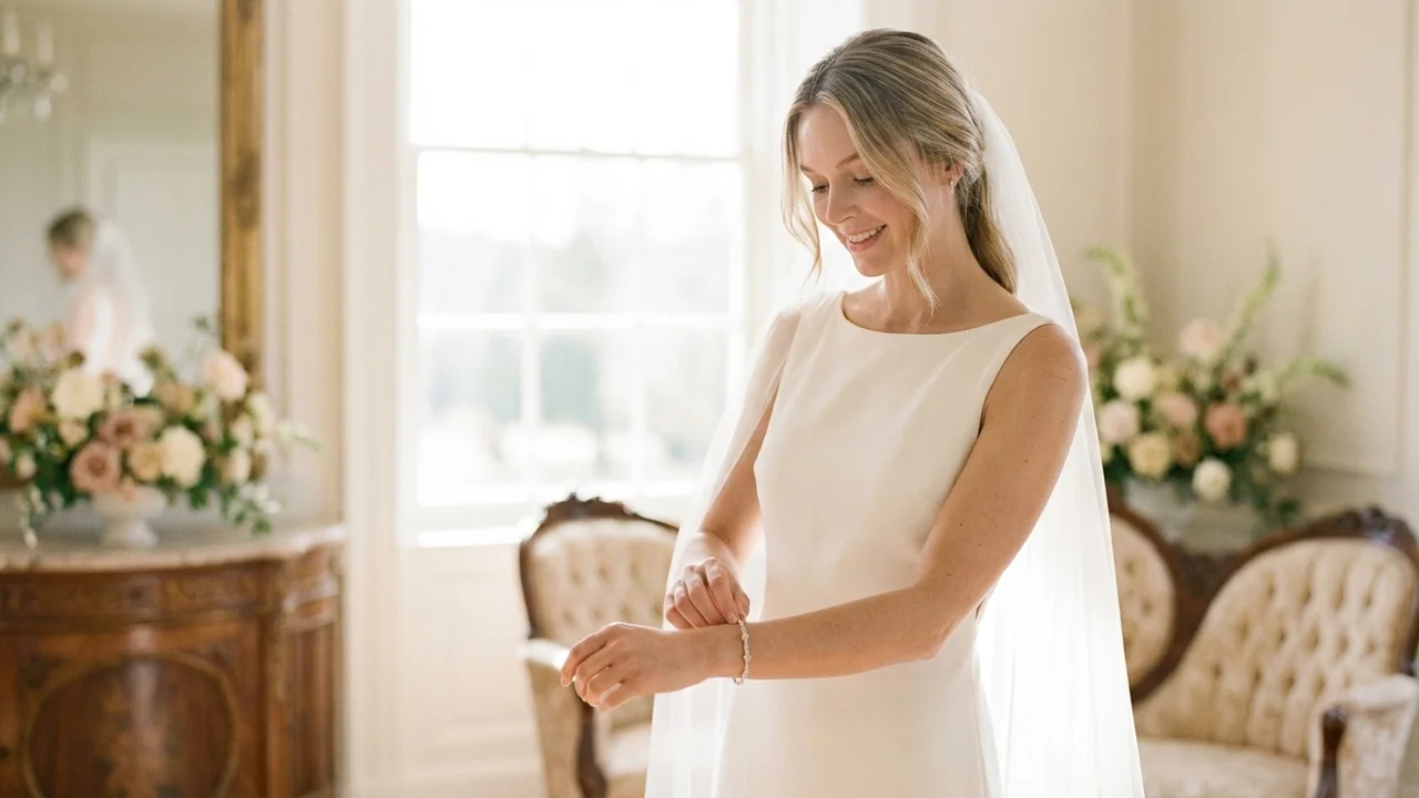 Eloise Robe de Mariée Fourreau en Crêpe Minimaliste - 5