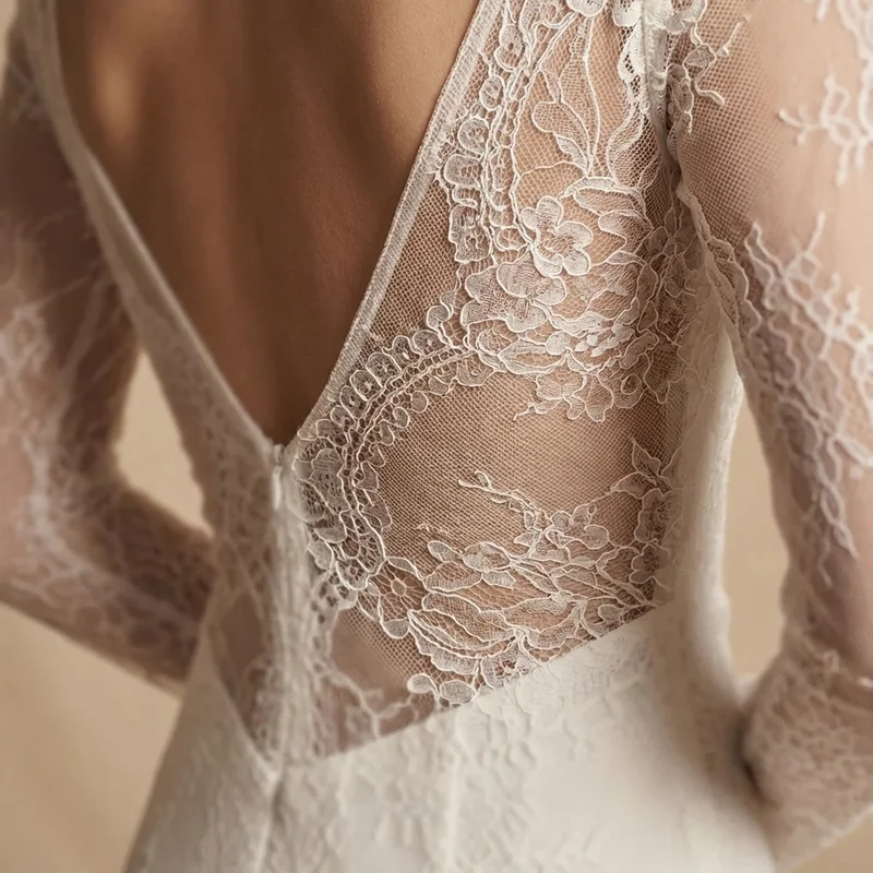 Margaux Robe de Mariée Fourreau en Dentelle Dos Nu - 3