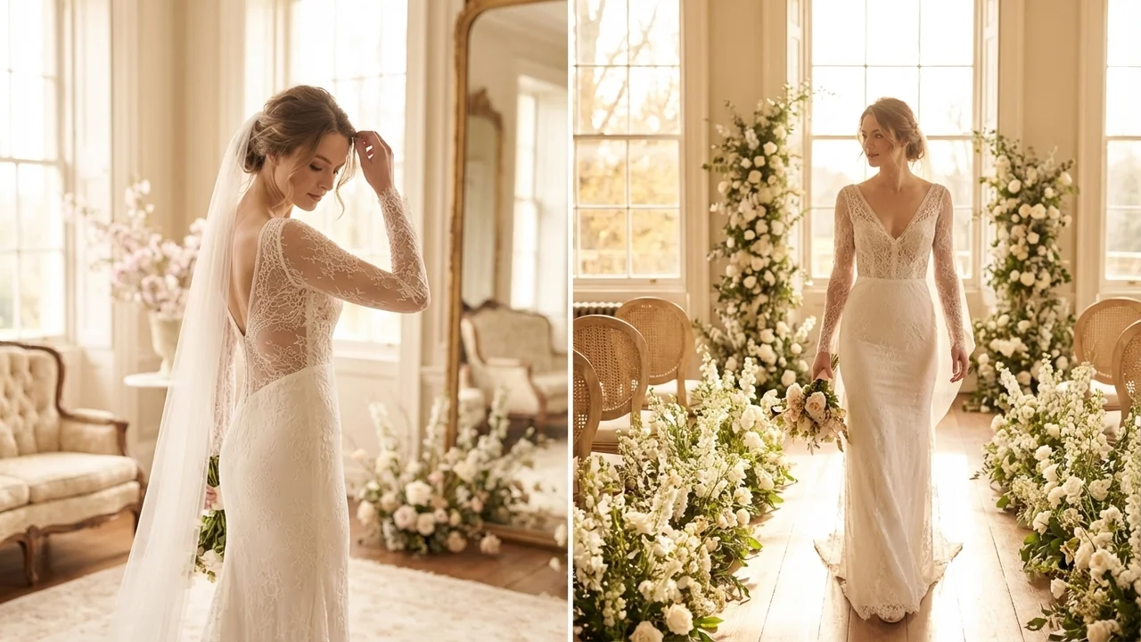 Margaux Robe de Mariée Fourreau en Dentelle Dos Nu - 5