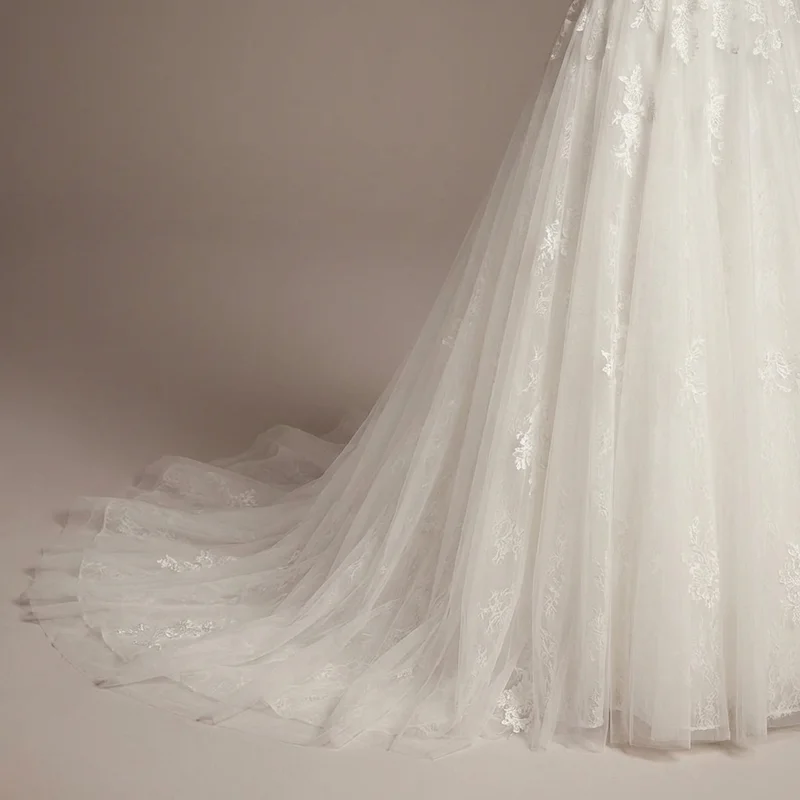 Evangeline Tulle Spaghetti Strap Princess Gown - 4