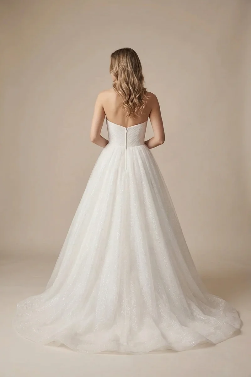 Astrid Glitzer-Tüll Ballkleid Brautkleid - 2