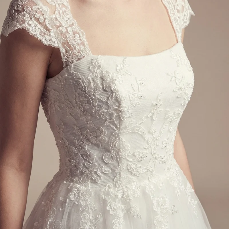 Rosalind Karree-Ausschnitt Tüll Ballkleid Brautkleid - 3