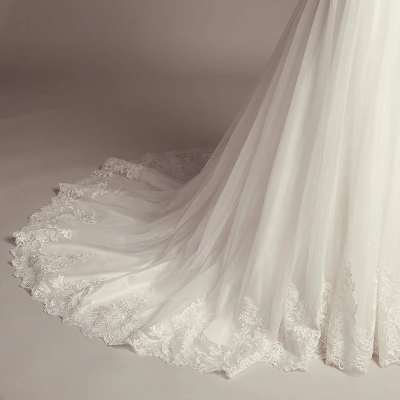 Rosalind Karree-Ausschnitt Tüll Ballkleid Brautkleid - 4