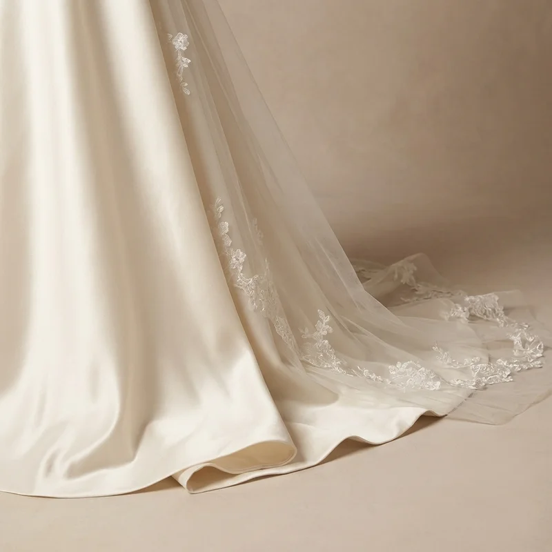 Margot Satin Wadenlanges Kleid mit Schleifendetail - 4