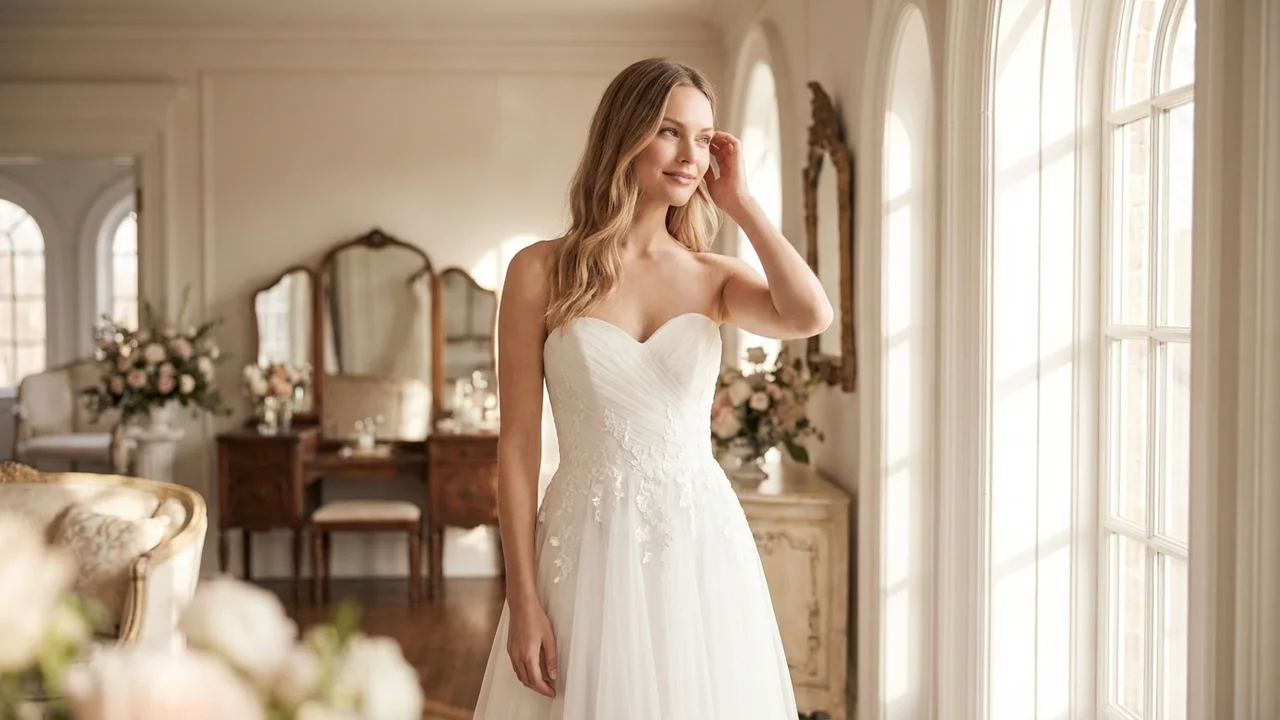 Robe de Mariée en Tulle Bustier à Moins de 100 € - 5
