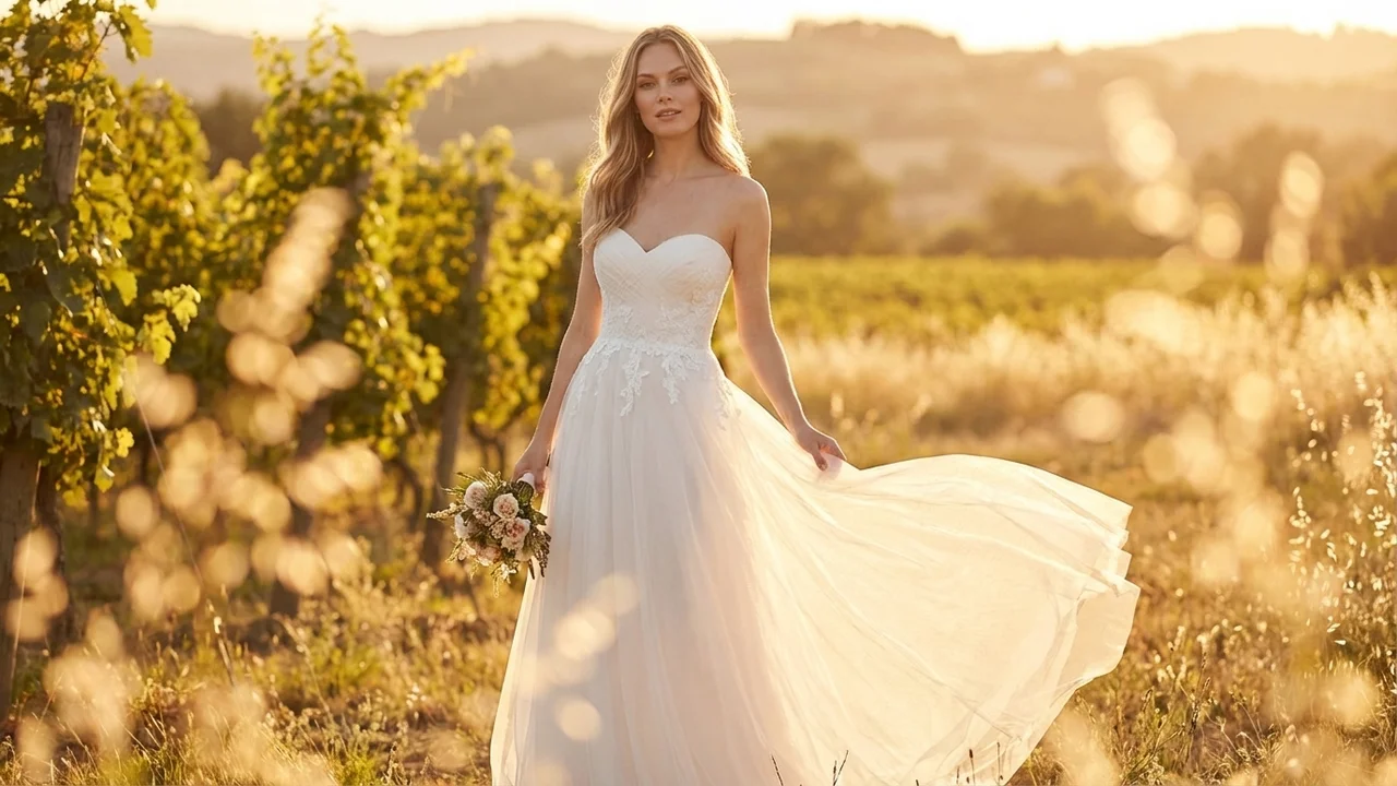 Robe de Mariée en Tulle Bustier à Moins de 100 € - 6