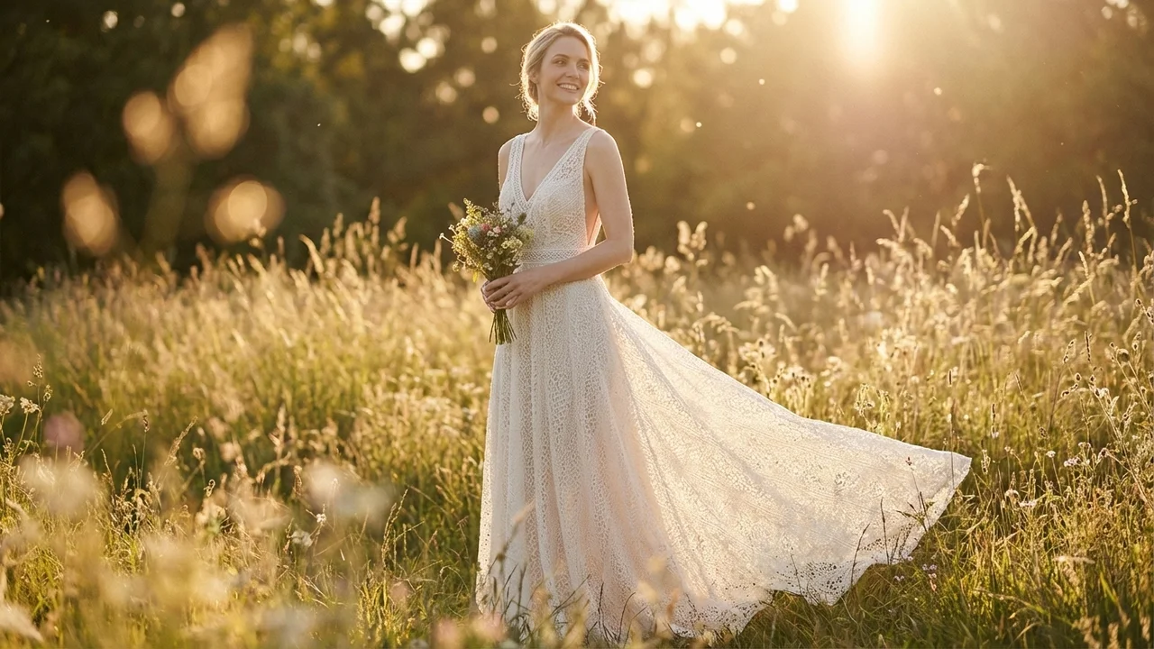 Wren Lace Boho Wedding Dress Under $300 - 6