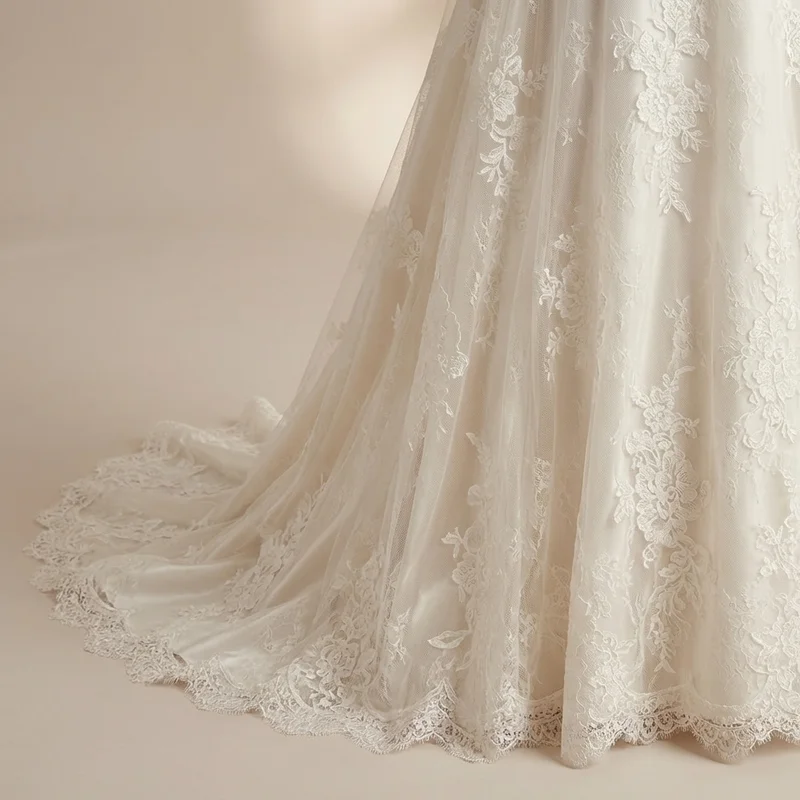 Rosalie Lace A-Line Wedding Dress Under $500 - 4