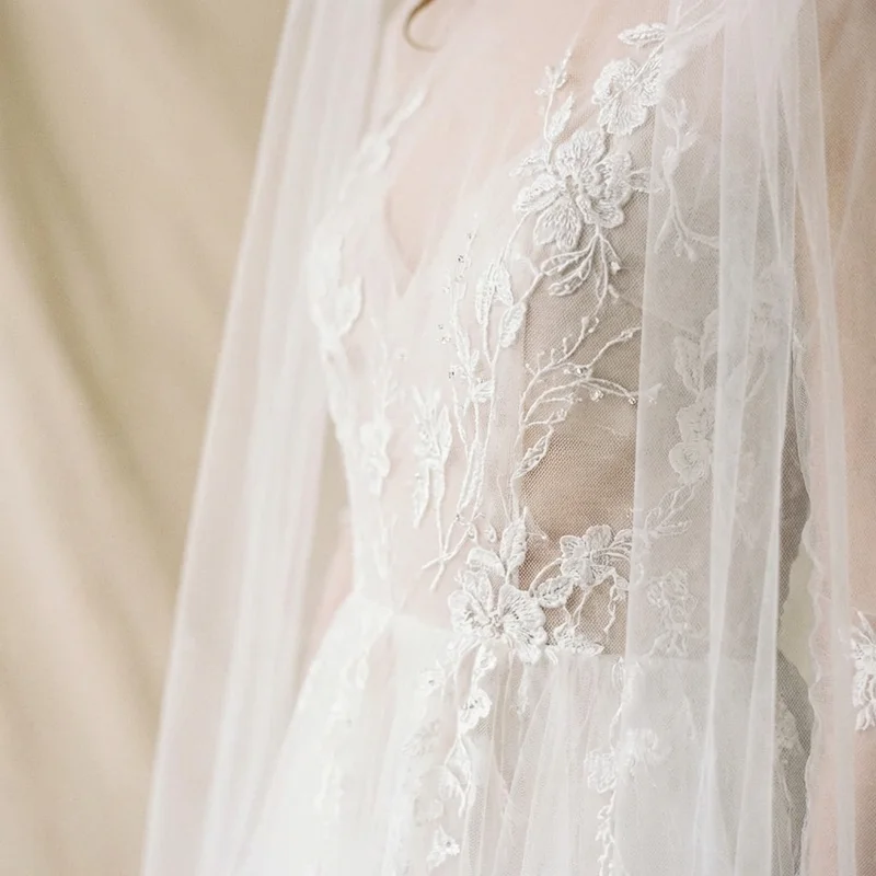 Voile de Mariée Cathédrale en Tulle - 3