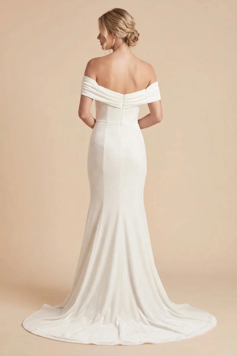 Odette Velvet Off-Shoulder Mermaid Dress - 2