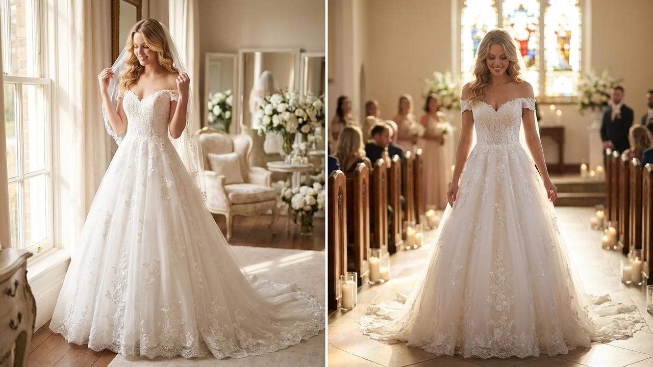 Vivienne Spitzen-Prinzessinnen-Brautkleid - 5