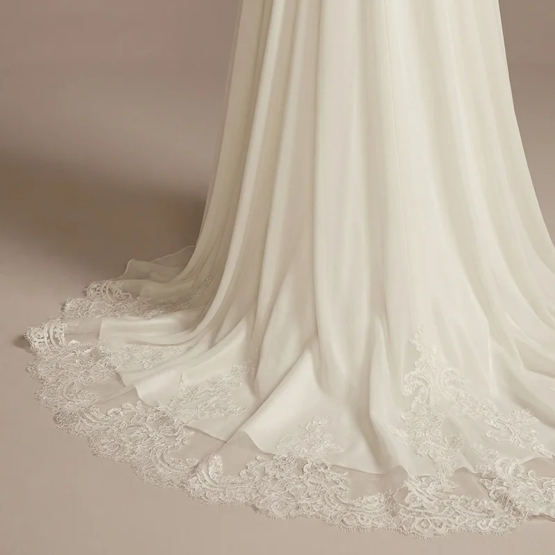 Freya Robe de Mariée Plage en Mousseline Dos Nu - 4
