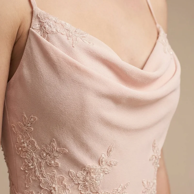 Seraphina Blush Sheath Wedding Dress - 3