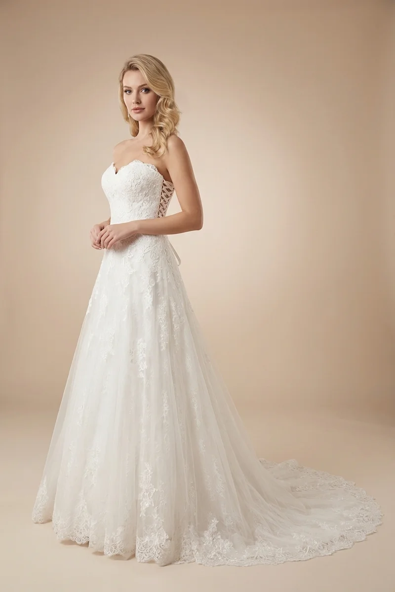 Valentina Schnür-Korsett-Rücken Brautkleid - 1