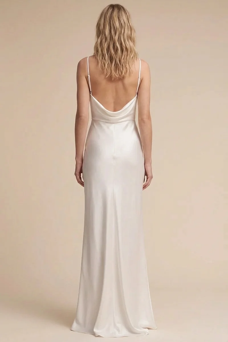 Robe de Mariée Destination Simple en Satin Style Nuisette - 2
