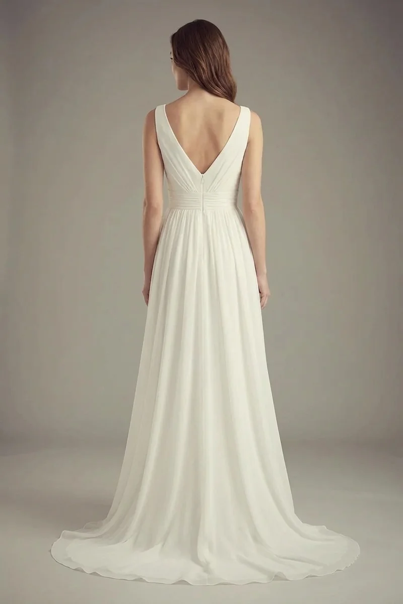 Genevieve Chiffon Empire Brautkleid - 2