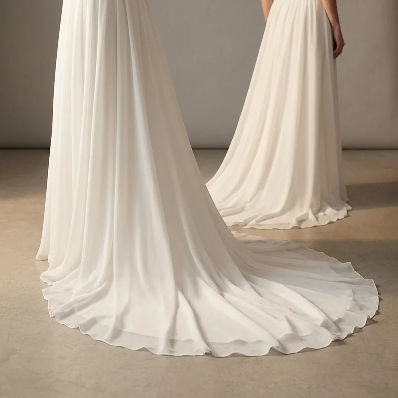 Genevieve Chiffon Empire Brautkleid - 4