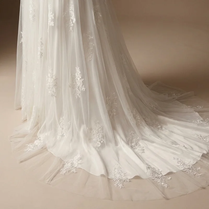Robe de Mariée Anastasia en Dentelle Taille Empire - 4