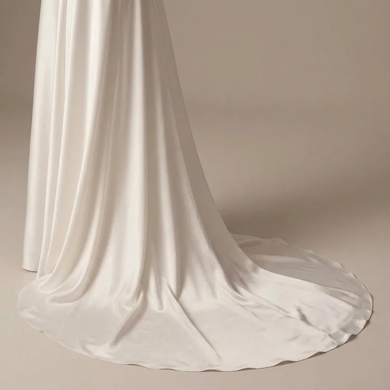 Robe de Mariée Juliette en Satin Taille Empire - 4