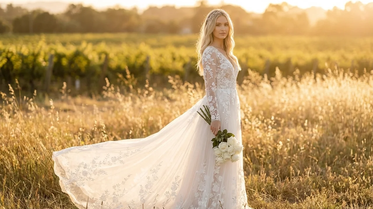 Crystal Vine Bridal Headpiece with Pearl Accents - 6