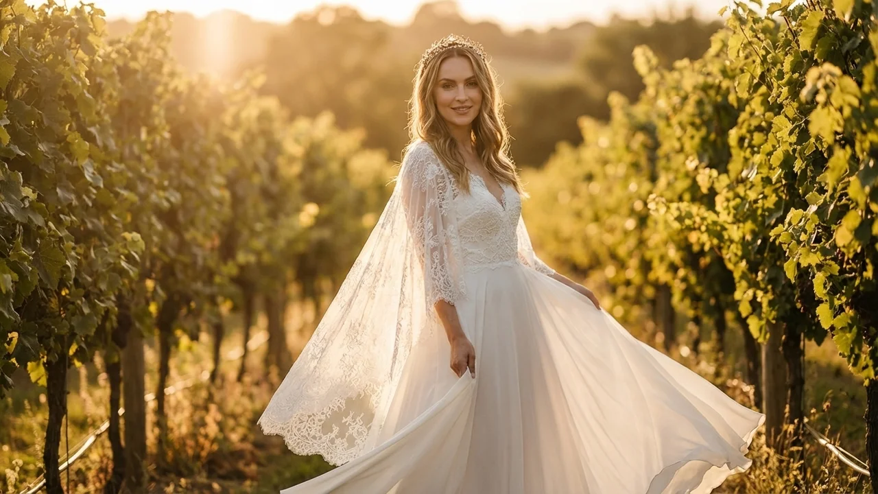 Gold Leaf Bridal Tiara with Rhinestone Details - 6