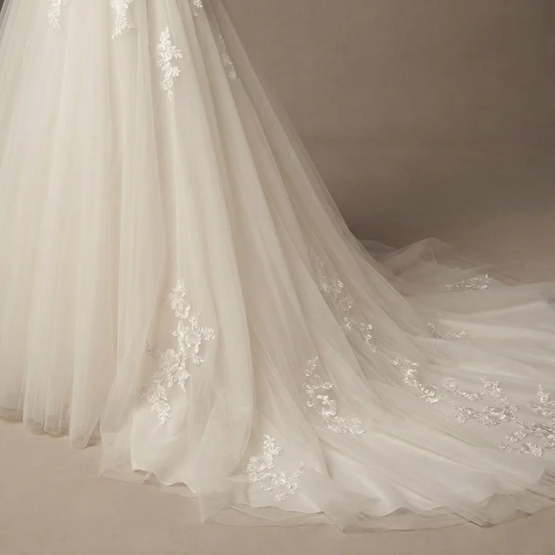 Celeste Robe de Mariée Princesse en Tulle Ivoire - 4