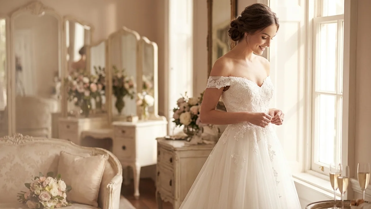 Celeste Robe de Mariée Princesse en Tulle Ivoire - 5