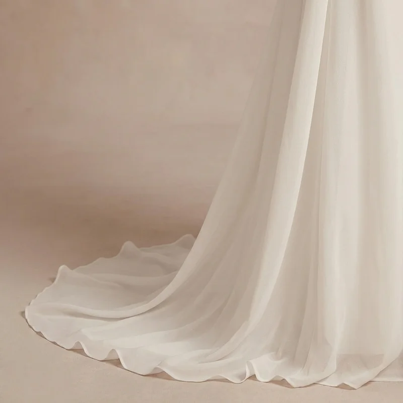 Robe de Mariée Grossesse Eden Taille Empire en Mousseline - 4