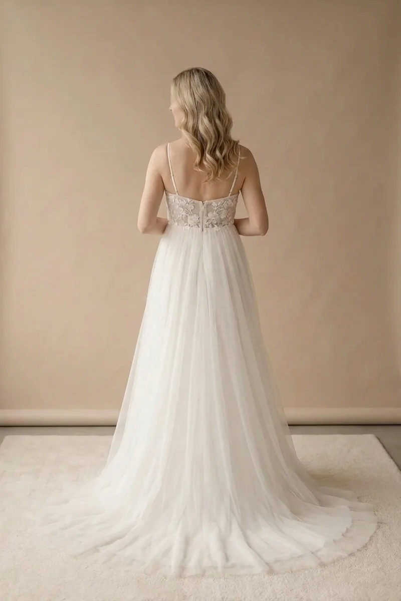 Dahlia Maternity Tulle A-Line Wedding Dress - 2