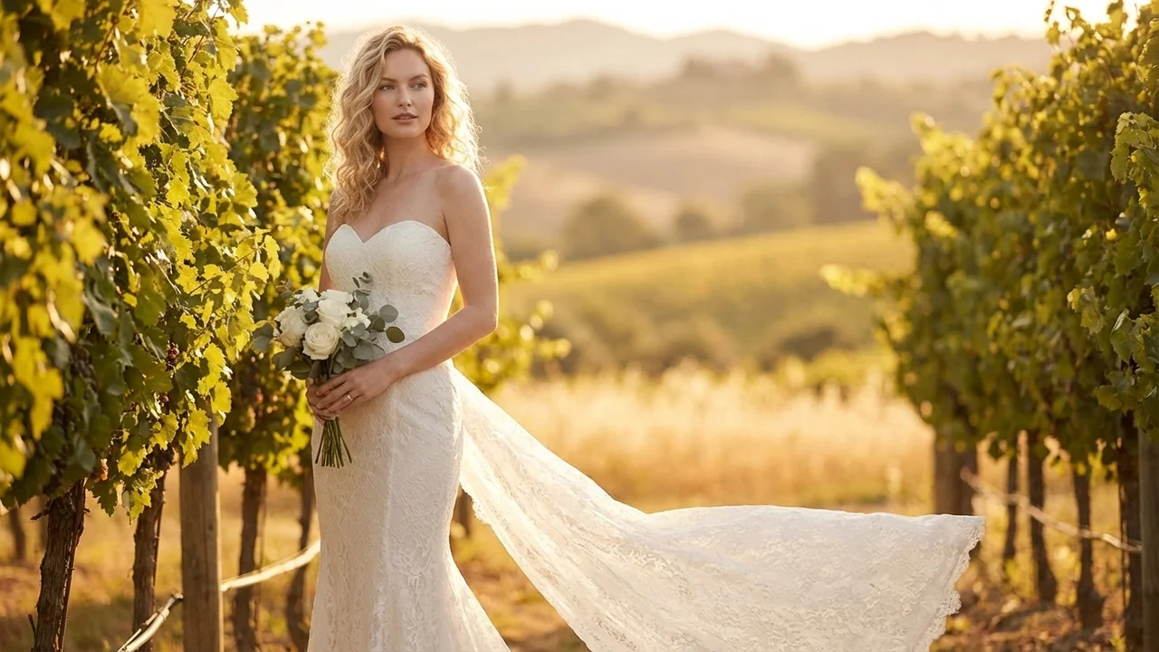 Sweetheart Spitzen-Meerjungfrau Brautkleid - 6